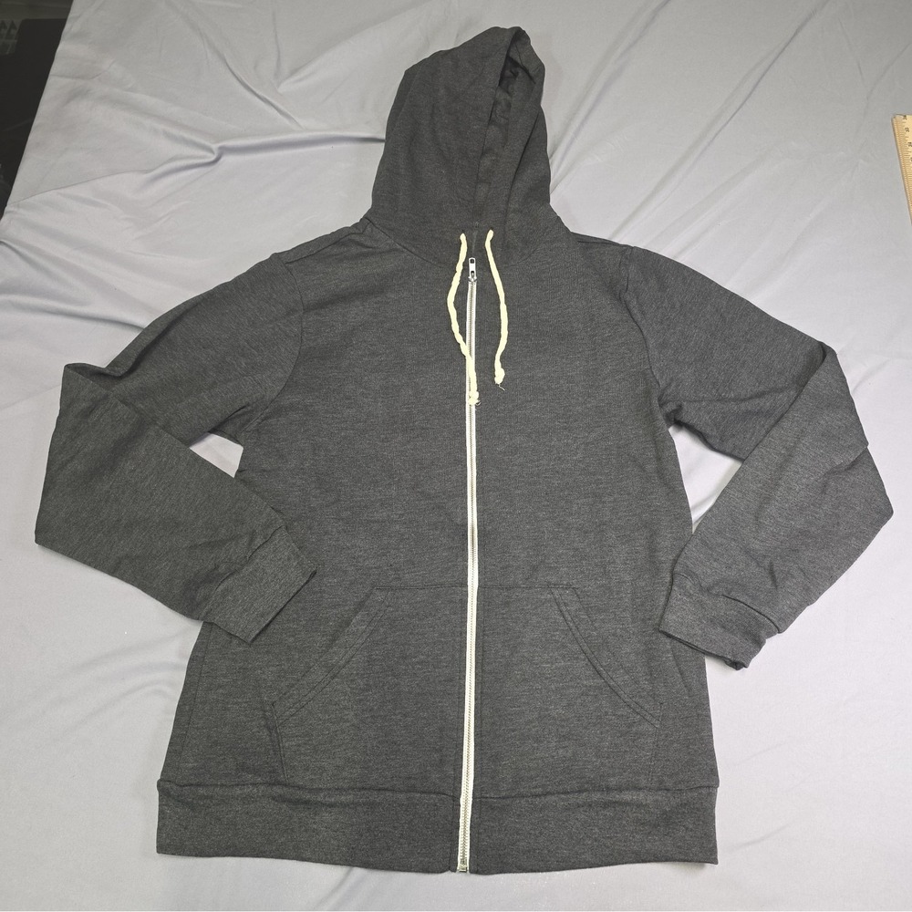 True Classic Hoodie Men's Full Zip Sweatshirt Hoodie, Large, Charcoal Gray